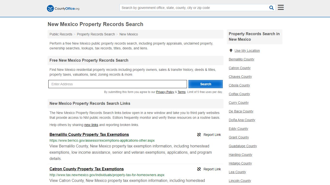 New Mexico Property Records Search - County Office